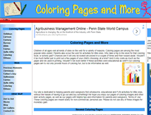 Tablet Screenshot of coloring-pages-and-more.com